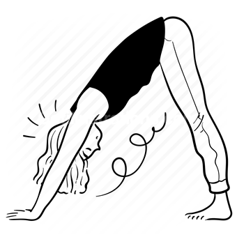fitness, sport, activity, activities, stretching, downward, dog