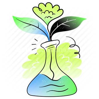 eco, chemical, test tube, leaf, plant, flower, floral