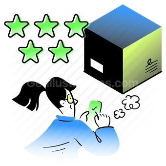 rating, review, feedback, box, package, delivery, shipping
