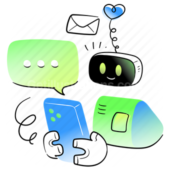 technology, invention, robot, messaging, message, communication, chat