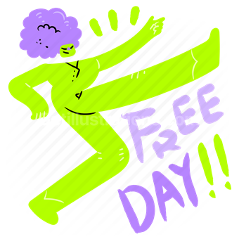 free day, sticker, face, character, smiley, suit, fashion, vacation, weekend
