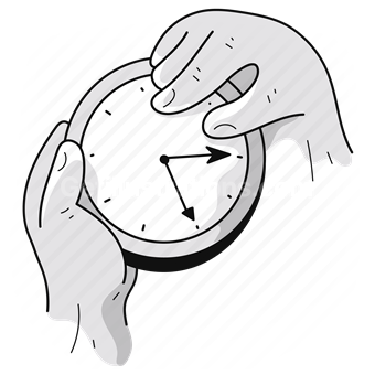 hand, gesture, clock, time, timer, deadline, countdown