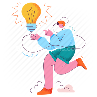 idea, thought, power, energy, lightbulb, innovation, light