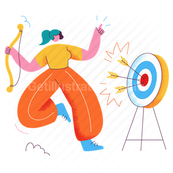 sport, archery, target, goal, aim, arrow