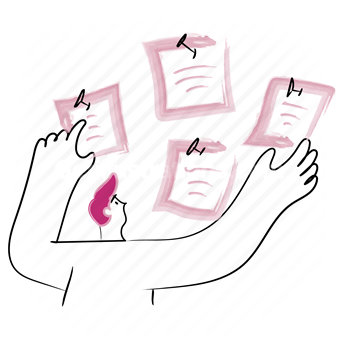 tasks, notes, reminder, paper, page, document, man, people