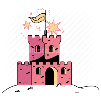 castle, location, flag, target, achievements, accomplishment