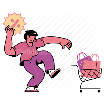 basket, cart, discount, sale, percentage, deal
