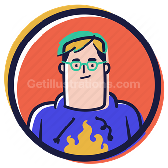 man, male, person, user, account, avatar, nerd, geek, glasses, hoodie