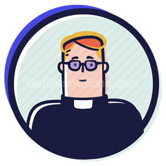 person, user, account, avatar, male, man, priest, christian