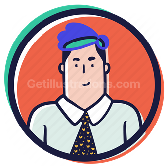 person, user, account, avatar, man, male, business, formal, tie, uniform