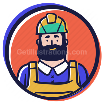 person, user, account, avatar, man, male, construction, worker