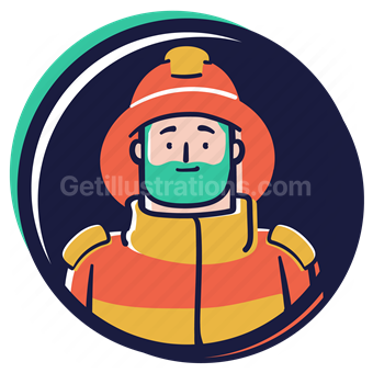 person, user, account, avatar, man, male, firefighter, emergency