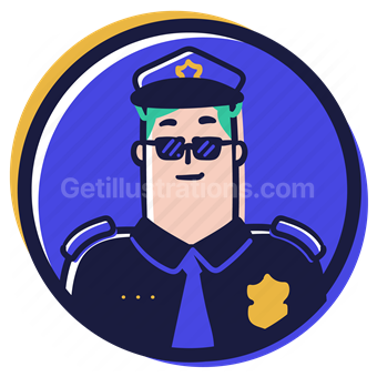 person, user, account, avatar, man, male, police, officer