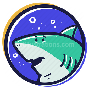 user, account, avatar, animal, shark, nautical