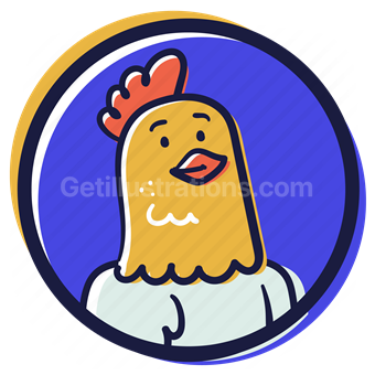 user, account, avatar, chicken, farm, animal, bird