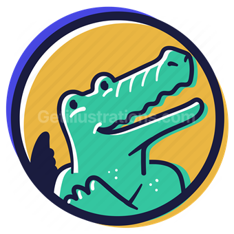 user, account, avatar, crocodile, alligator, animal