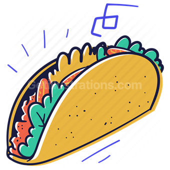 taco, wrap, sandwich, meal, vegetable, take out, restaurant, gastronomy