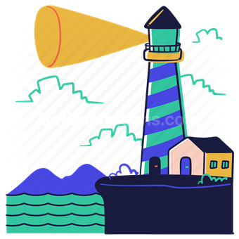 lighthouse, sea, ocean, beach, gps, search, find