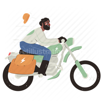 bike, motorbike, motorcycle, man, deliver, express, shipping