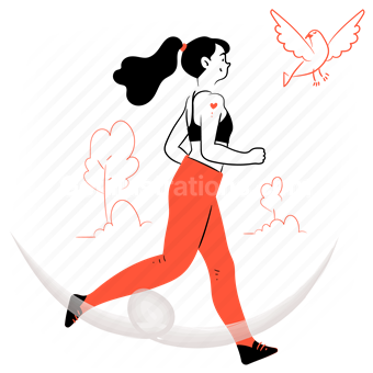 woman, jog, running, outdoors, fitness, sport, active