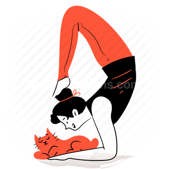 woman, yoga, stretch, stretching, fitness, handstand