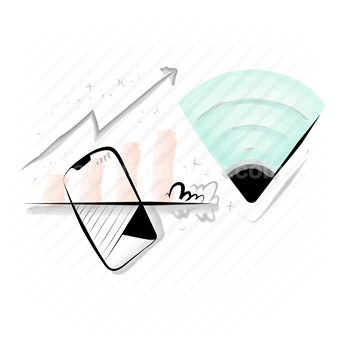 connection, wifi, signal, internet, arrow