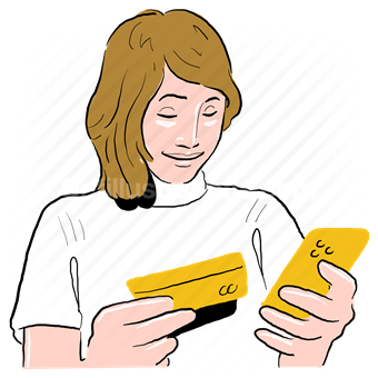 mobile, smartphone, online, payment, method, credit card, debit card