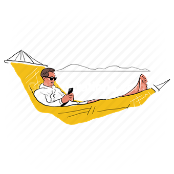 hammock, travel, vacation, holiday, mobile, smartphone