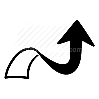 arrow, upward trend, growth, progress, Vector illustration