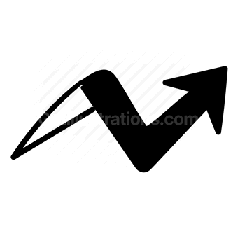 graph arrow, growth, profit, upward trend, Vector illustration