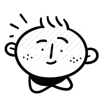 happy, smiling, content, pleased, Vector illustration