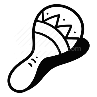 footprint, zigzag, sole, shoe print, Vector illustration