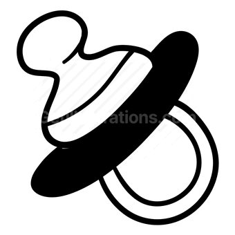 baby pacifier, newborn, infant, childcare, Vector illustration