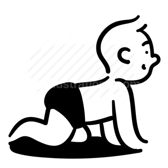 crawling baby, baby development, infant growth stages, child milestones