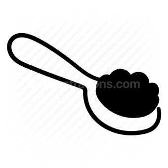 spoon, ladle, serving utensil, soup spoon, Vector illustration
