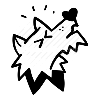 wolf head, minimalist, geometric, sharp edges, Vector illustration