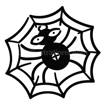 spider, web, halloween, spooky, Vector illustration