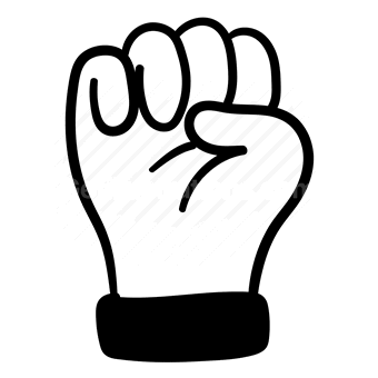 fist, protest, raised hand, social justice, Vector illustration
