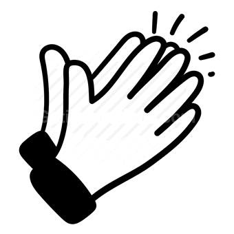 clapping, hands, praise, applause, Vector illustration