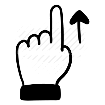 finger, pointing, up, direction, Vector illustration