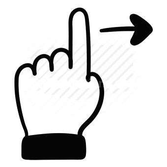 hand cursor, right arrow, click, pointer, direction