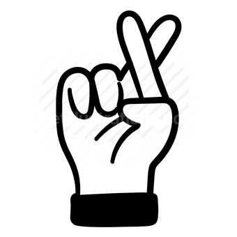 hand gesture, crossed fingers, hope, luck, doodle