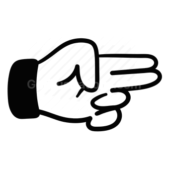 hand gesture, index finger, direction, pointing, Vector illustration