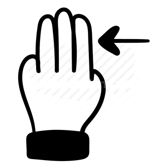 hand gesture, left, pointer, direction, Vector illustration