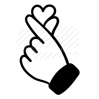 hand gesture, love, heart shape, affection, Vector illustration