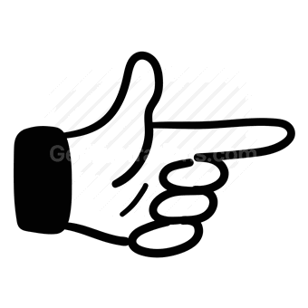 point, finger, direction, right, Vector illustration