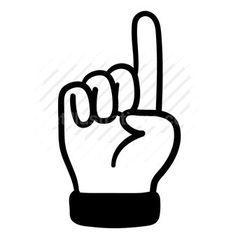 pointing finger, number one, first place, Vector illustration