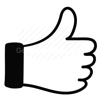 thumbs up, approval, positive feedback, like button, Vector illustration