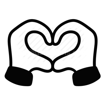 heart shape, headphones, audio, love, Vector illustration