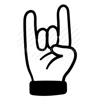 rock on, heavy metal, hand sign, music gesture, silhouette